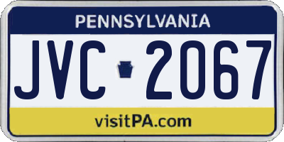PA license plate JVC2067
