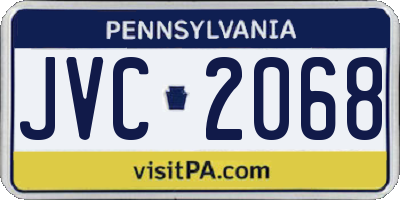 PA license plate JVC2068