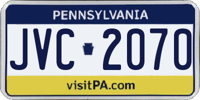 PA license plate JVC2070