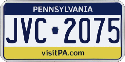 PA license plate JVC2075