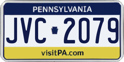 PA license plate JVC2079
