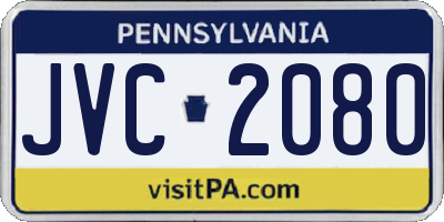 PA license plate JVC2080