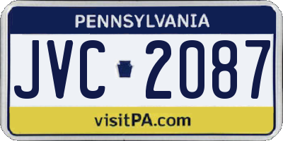 PA license plate JVC2087