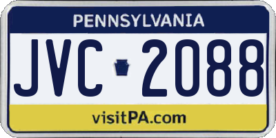 PA license plate JVC2088