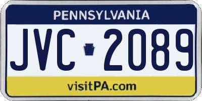 PA license plate JVC2089