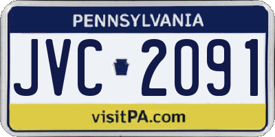 PA license plate JVC2091