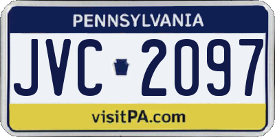 PA license plate JVC2097