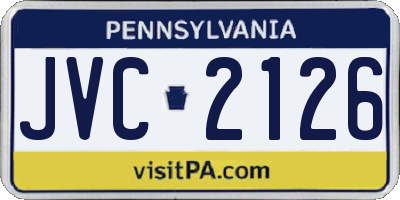 PA license plate JVC2126