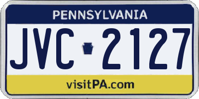 PA license plate JVC2127