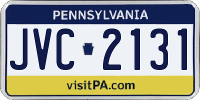 PA license plate JVC2131