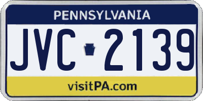 PA license plate JVC2139
