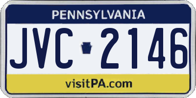 PA license plate JVC2146
