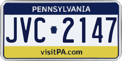 PA license plate JVC2147