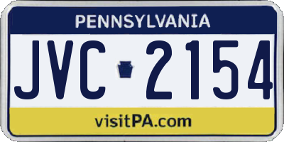 PA license plate JVC2154