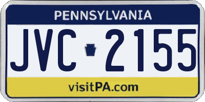 PA license plate JVC2155