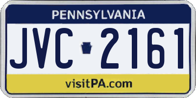 PA license plate JVC2161