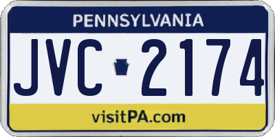 PA license plate JVC2174
