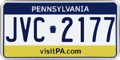PA license plate JVC2177