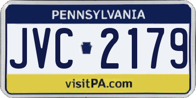 PA license plate JVC2179