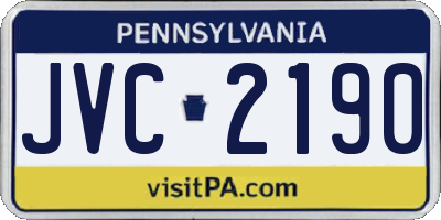 PA license plate JVC2190