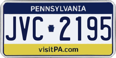 PA license plate JVC2195