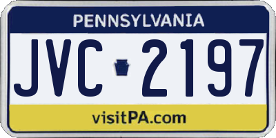 PA license plate JVC2197