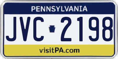 PA license plate JVC2198