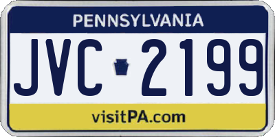 PA license plate JVC2199