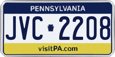 PA license plate JVC2208
