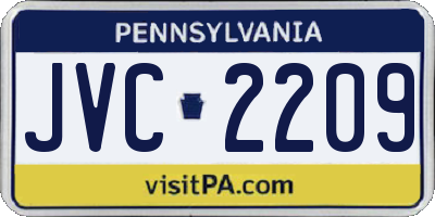 PA license plate JVC2209