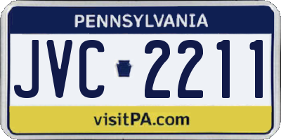 PA license plate JVC2211