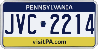 PA license plate JVC2214