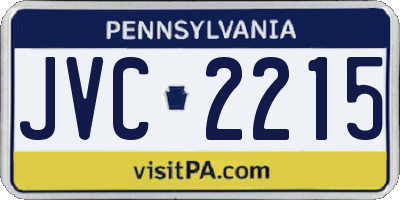 PA license plate JVC2215