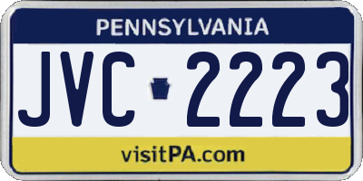 PA license plate JVC2223