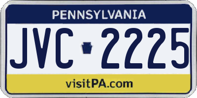 PA license plate JVC2225