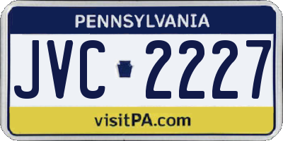 PA license plate JVC2227