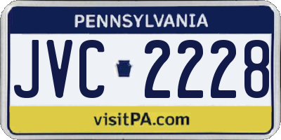 PA license plate JVC2228