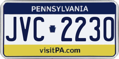 PA license plate JVC2230