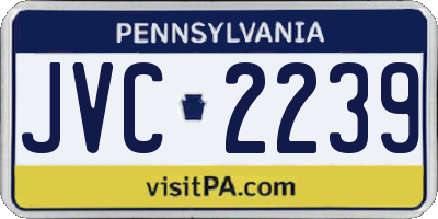 PA license plate JVC2239