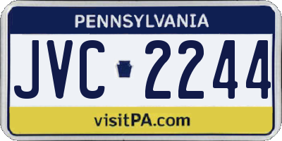 PA license plate JVC2244
