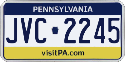 PA license plate JVC2245