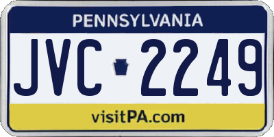 PA license plate JVC2249