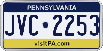 PA license plate JVC2253