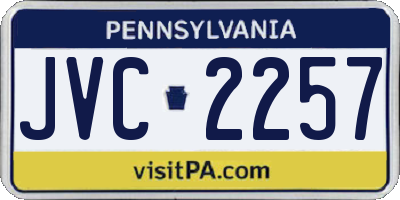 PA license plate JVC2257