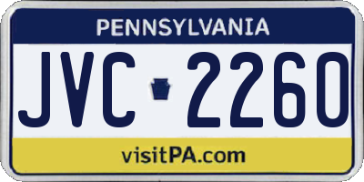 PA license plate JVC2260