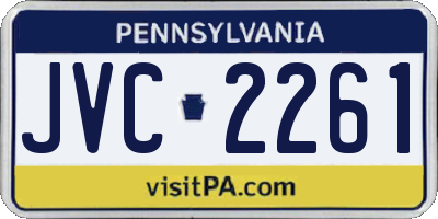 PA license plate JVC2261