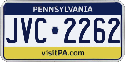 PA license plate JVC2262