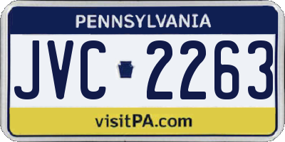 PA license plate JVC2263