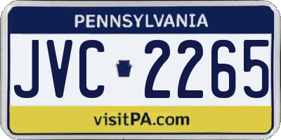 PA license plate JVC2265