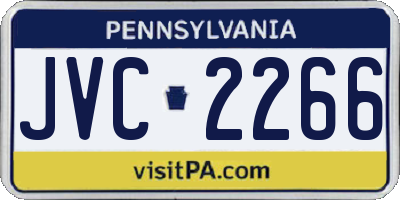 PA license plate JVC2266